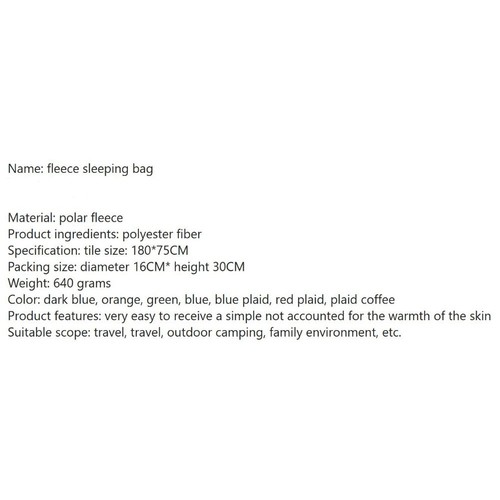 Fleece sleeping bag compact - sleeping,