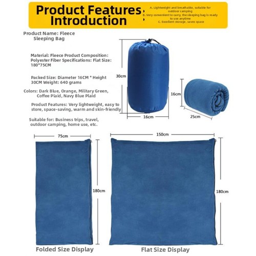 180x75cm adult sleeping bag - sleeping,